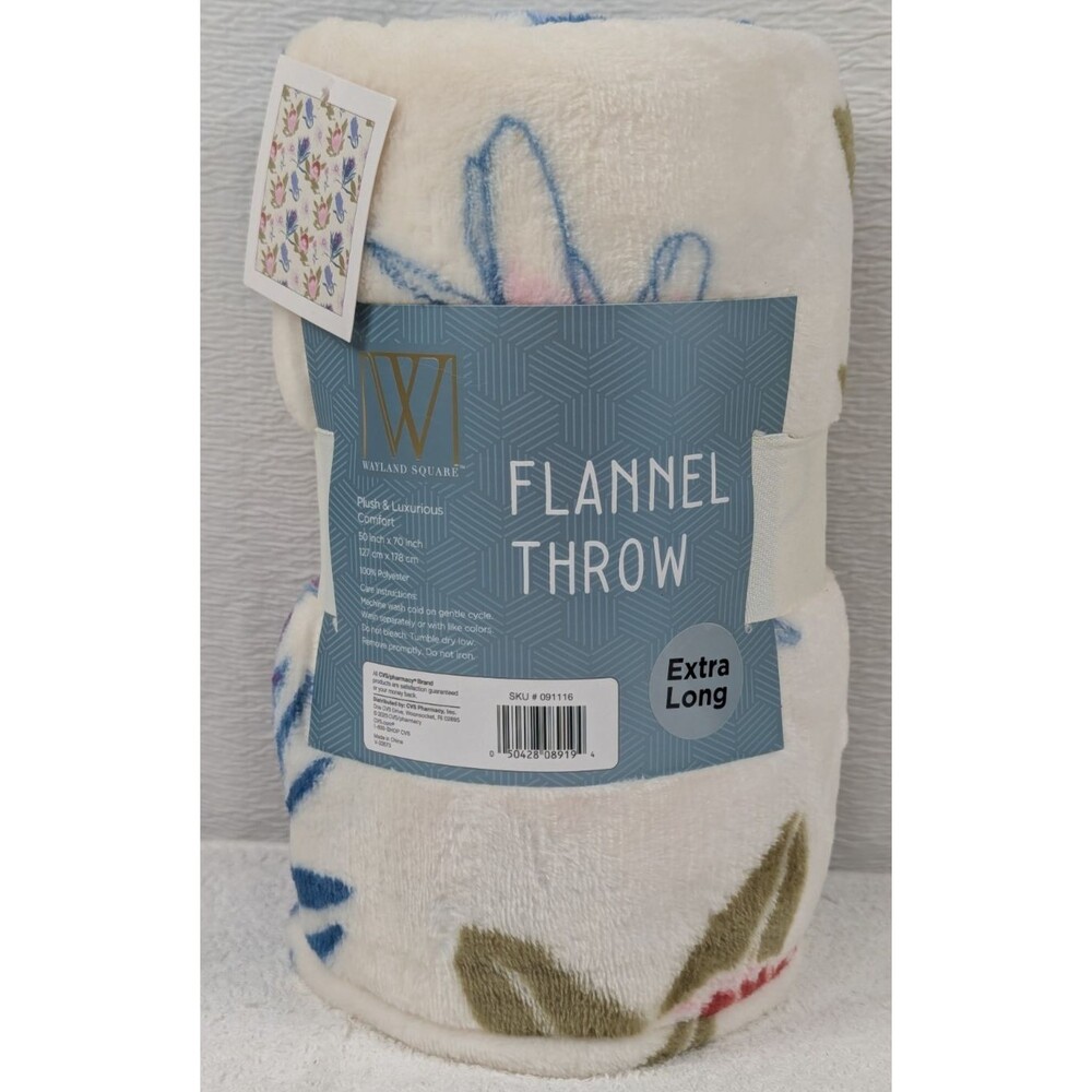 Wayland Square - Flannel Fuzzy Throw Blanket - 50" x 70"